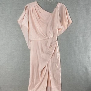 Manning Cartell Asymmetrical Games Dress Sz 6 Blush Pink Midi Wedding Bridesmaid - Picture 1 of 10