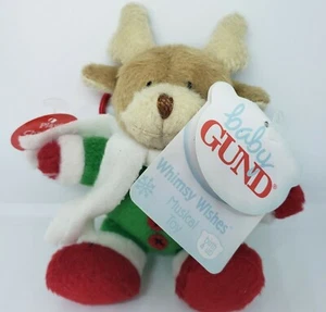 Baby Gund Whimsy Wishes Peluche Colgante Reno Nuevo con Etiquetas 5" Adorno de Navidad Vacaciones - Imagen 1 de 7
