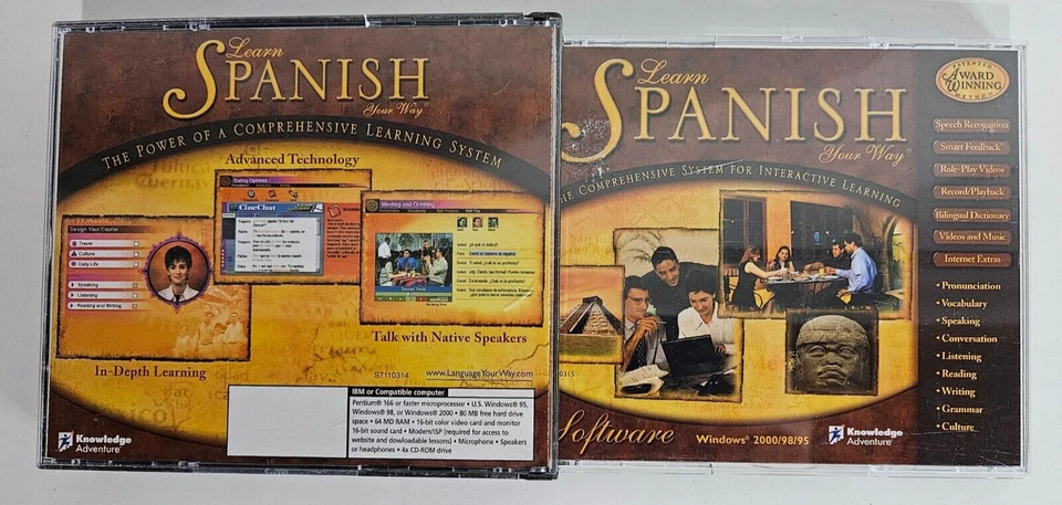 Learn Spanish Your Way 3 disc PC CD-Rom Windows - Image 1 of 1