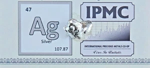SILBERNUGGET 0,9999+ feiner reiner Barren mit ZERTIFIKAT 25,6gr Barren rund Münze Geschenk - Bild 1 von 5