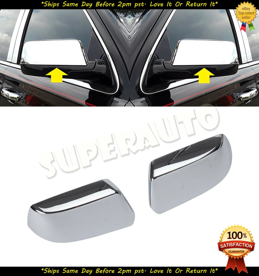 Cubierta de espejo retrovisor lateral triple cromado para GMC Yukon+Yukon XL 2015-2019 2 piezas Foto 1 de 1