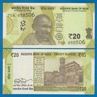 India 20 Rupees P 110 2019 UNC Gandhi