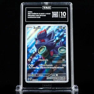 TAG 10 GEM MINT 2024 ZORUA POKEMON SHROUDED FABLE ILLUSTRATION RARE 075/064 ENG - Picture 1 of 2