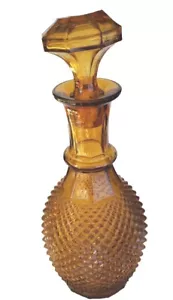 Beautiful Vista Alegre Bicos Decanter. Amber Glass With Stopper. - Picture 1 of 10