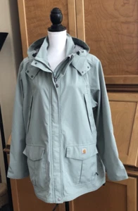 Carhartt Pale Green Storm Defender Relaxed Fit Hooded Jacket 1X (16W-18W) - Picture 1 of 7