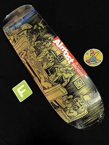 RARE SIGNED Rodney Mullen GOLD FOIL Poker Dogs Almost Skateboard Deck AUTOGRAPH - Picture 1 of 14