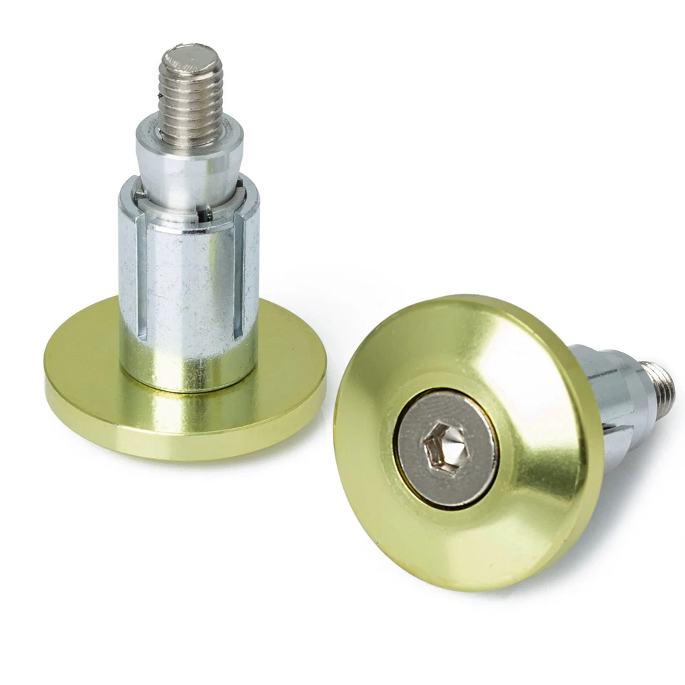 handlebar Ends Weights Scooter Motorbike Motorcycle Universal 13 & 17mm Gold - Immagine 1 di 1