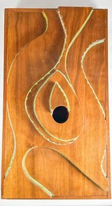 Vintage Mid Century Abstract Art Wood Wall Box Hanger 3D Layered Hand Made Art - Picture 1 of 18