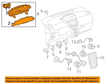 Medidor de velocímetro usado se adapta a: Toyota Yaris Cluster 2008 Htbk MPH sin ABS sin spor Foto 1 de 3