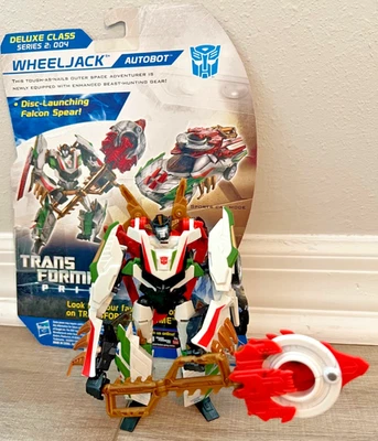 Transformers Prime WHEELJACK Beast Hunters Autobot con Disco Falcon Spear + Instrucciones Foto 1 de 4