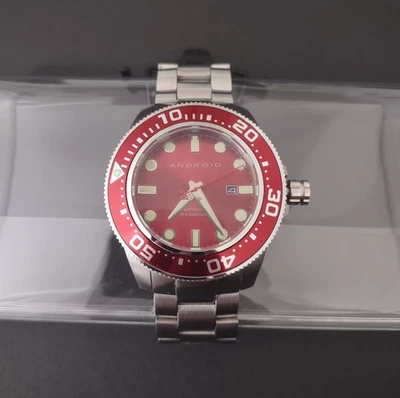 Reloj Hombre Android USA 45mm Acero Inoxidable Tono Plateado AD765 - Color Rojo Foto 1 de 4