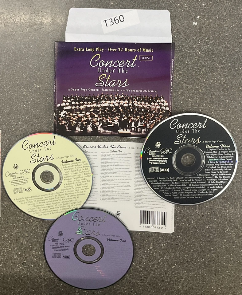 Concert Under The Stars by Various Artists - 3 Disc Set (CD, 1994) No Case #T360 - Image 1 of 1