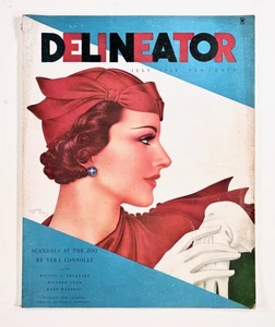 1934 Jul DELINEATOR Butterick fashion & literature magazine COMPLETE oversized - Picture 1 of 9
