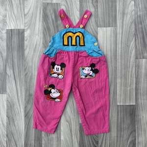 Vintage Disney Mickey Minnie Mouse Latzhose Größe 24 Monate 90er Disney und Co - Bild 1 von 11