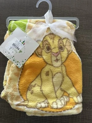 Disney Lion King Baby Blanket Simba Sun Leaf Cheetah Print Plush Lovey NEW - Image 1 of 3