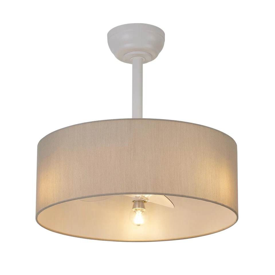 Boho Ceiling Fan with Light Flush Mount,20inch Caged Ceiling Fan with litght ... - Image 1 of 4