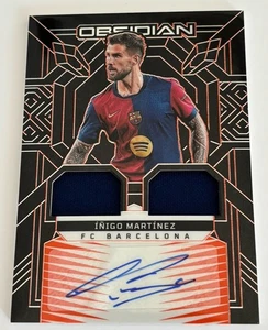 Tinta de jersey doble obsidiana Íñigo Martinez 2024-25 grabado eléctrico naranja automático #/149 - Imagen 1 de 2