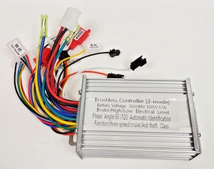 36V 48V 350W Brushless DC Motor Dual Mode Controller Replcmnt for E-Bike Cruise - Picture 1 of 7
