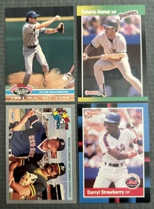 Sandberg 1991, Alomar 89, Clemens & Eckersley 93, Strawberry 88, lotto di 4 carte - Foto 1 di 7