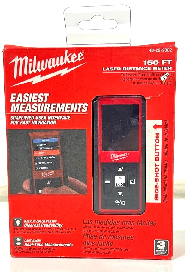 Medidor de distancia láser Milwaukee 48-22-9802 150' Foto 1 de 1