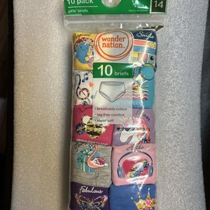 Paquete de 10 bragas calzoncillos Wonder Nation súper suaves colores surtidos talla 14 nuevos con etiquetas - Imagen 1 de 4