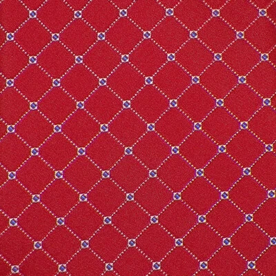 DONALD TRUMP Mens Red White Blue WINDOWPANE Woven Silk Tie NWOT - Image 1 of 3