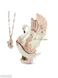 Swan Bird Bejeweled Trinket Box - Picture 1 of 1