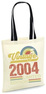 21st Birthday Tote Bag Born In 2004 21 Years Old Party Bag Limited Edition Gift - Picture 1 of 10