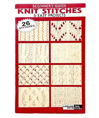 Beginner's Guidebook Knit Stitches 26 Stiches 38 pages Vintage 1998 See Video - Image 1 of 4
