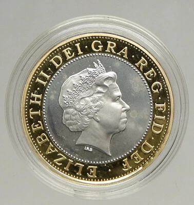 2001 UK BRITAIN Elizabeth II MARCONI TELEGRAPH SILVER 2 Pounds Coin i94093 - Image 1 of 3