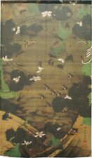 Noren Jakuchu Ito Frogs Insects Pond 59.1×33.5" Tapestry Curtain Japanese Style