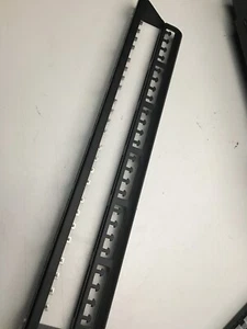 Panduit CP24WSBLY 24-Port Flat Patch Panel, Black Shielded W/ Retrain Bar - Picture 1 of 3