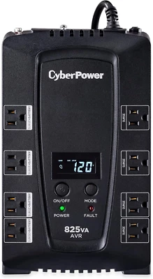 CP825AVRLCD Intelligent LCD UPS System, 825VA/450W, 8 Outlets, AVR, Compact - Image 1 of 4
