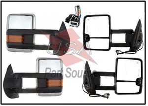 07-13 Silverado Towing Power Heated Chrome Mirrors LED Signal & Clearance Lamps - Picture 1 of 3