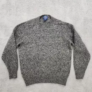 Vintage Gap Sweater Mens Medium Gray Crew Neck Knit Shetland Wool Pullover 90s - Picture 1 of 11