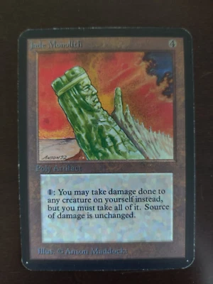 Jade Monolith mtg Magic the Gathering Alpha rare lp+ - Image 1 of 2