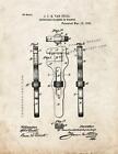 Adjustable Wrench Patent Print Old Look