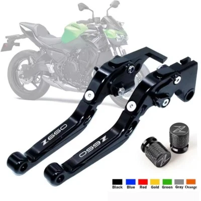 Palancas de embrague de freno plegables extensibles CNC para Kawasaki Z650 Z 650 2017-2025 Foto 1 de 4