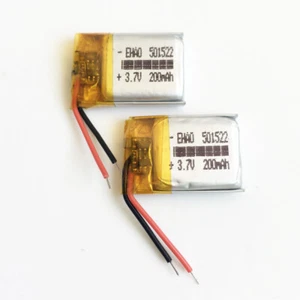 2 PIEZAS Batería Recargable Lipo 3.7V 200mAh para Auriculares MP3 GPS 501522 - Imagen 1 de 6