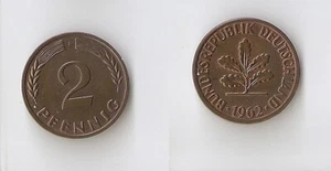 GERMANY 2 pfennig 1962 F  High grade ! aUNC!!! - Picture 1 of 1