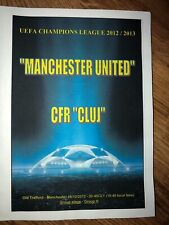 Pirate programme 2012-2013 MD6 Manchester United England - Cluj Romania