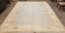 EXCEPTIONAL HAND-KNOTTED TURKISH OUSHAK TRIBAL PISHAWAR VINTAGE WOOL  9' X 12'  