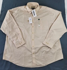 Cabela's Hemd Herren Gr. 3XLT Tall Button Down Hellbraun Creme Sorglos Neu mit Etikett - Bild 1 von 9