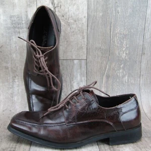 Via Spiga Men’s Brown Square Toe Oxford Dress Shoes Sz 8 - Picture 1 of 10