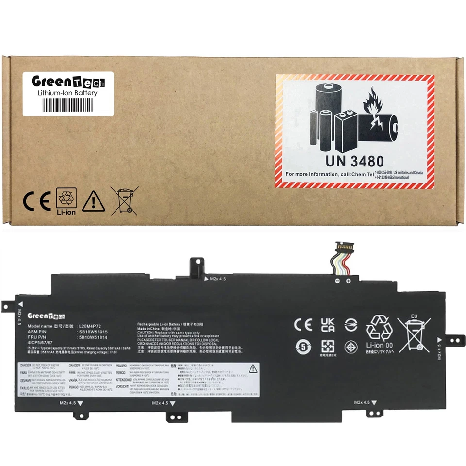 BATERÍA GREENTECH L20M4P72 L20L4P72 PARA THINKPAD T14S G2 20WM 54WH 5B10W13976 Foto 1 de 1