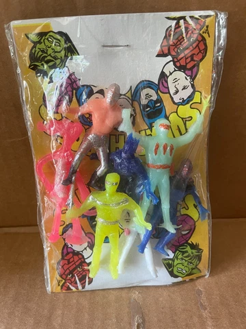 Pack Of Assorted Knockoff Action Figures Batman Mexican Wrestler Pink Panther + Cover