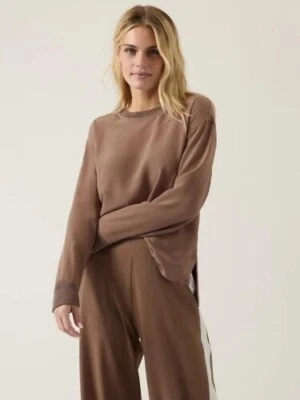 Top híbrido de seda ATHLETA | beige rústico pequeño #466694 nuevo con etiquetas Foto 1 de 4