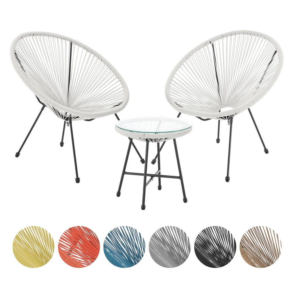 SVITA BALI Balkon Möbel Set Lounge Garnitur Relax Egg-Chair Flecht-Design - Bild 1 von 1