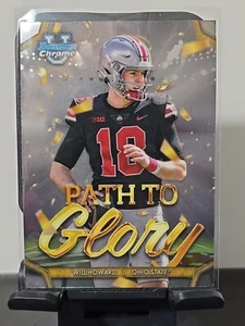 WILL HOWARD 2024 Bowman Chrome University Path to Glory Rookie #PG-11 Ohio State - Picture 1 of 6