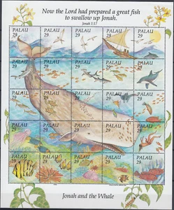 Palau S/S Jonah & The Whale 1993 MNH-25 Euro - Picture 1 of 1
